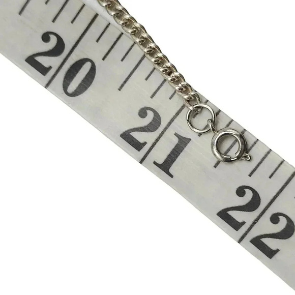 Premier Designs Openwork Teardrop Pendant Chain Necklace Silver Tone Vintage - Picture 5 of 6